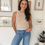 The Tabitha Stripe Knit Sleeveless Sweater - Love and Lee Apparel