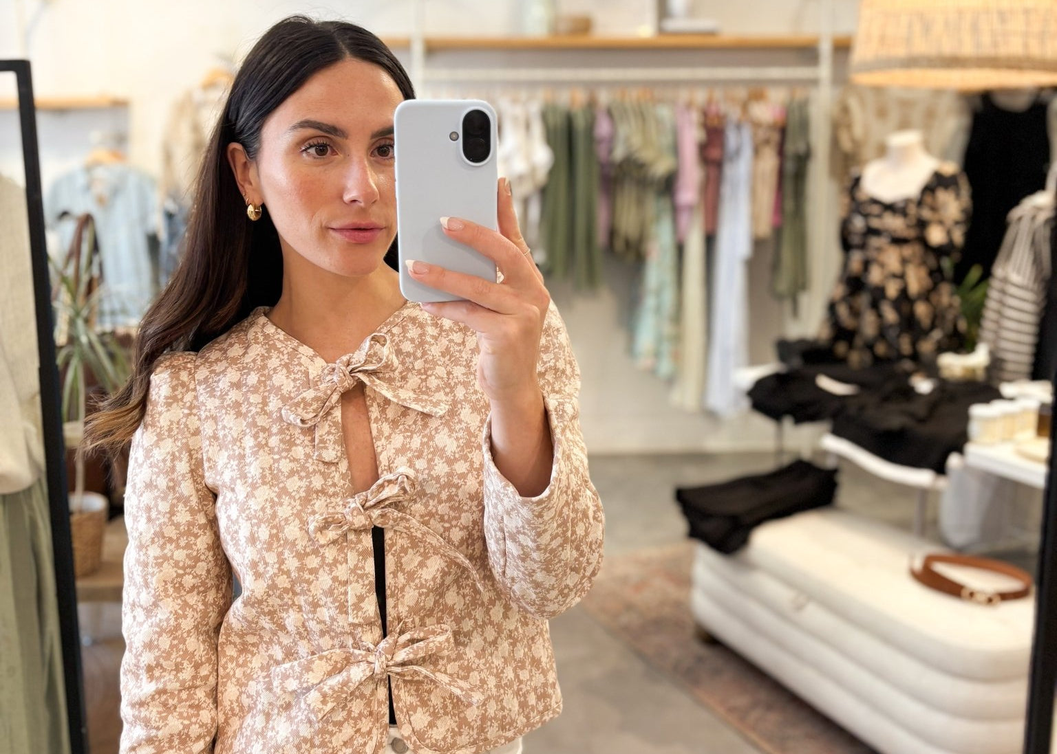 Marla Quilted Floral Shacket - Love and Lee Apparel