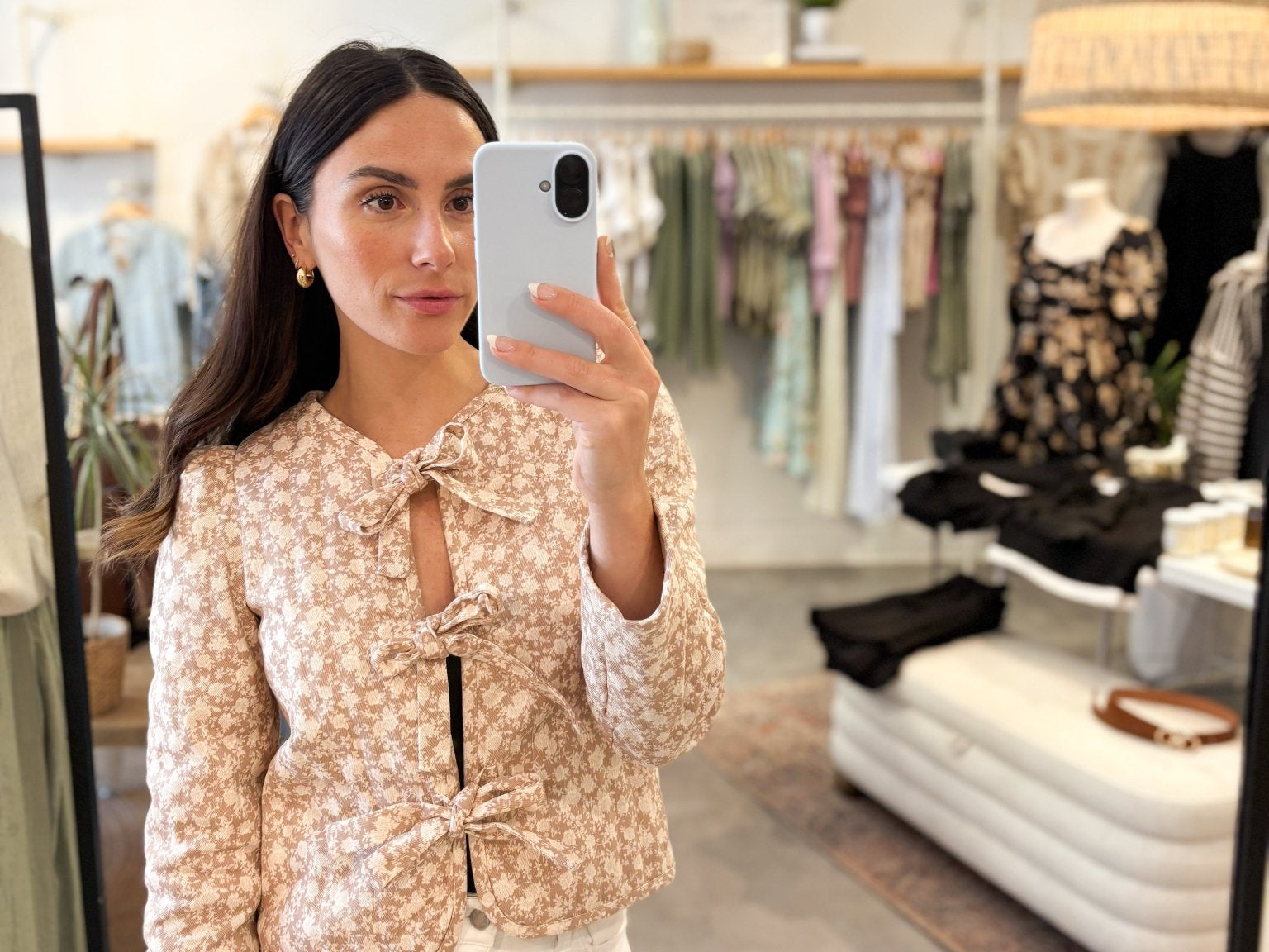 Marla Quilted Floral Shacket - Love and Lee Apparel