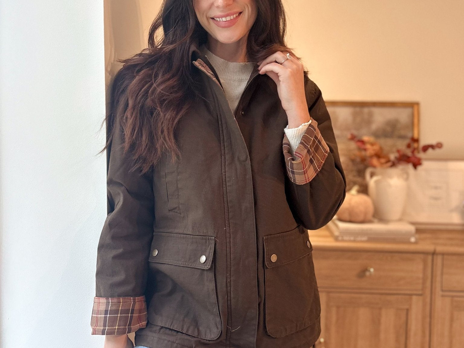 Autumn in London Collared Placket Utility Jacket - Love and Lee Apparel