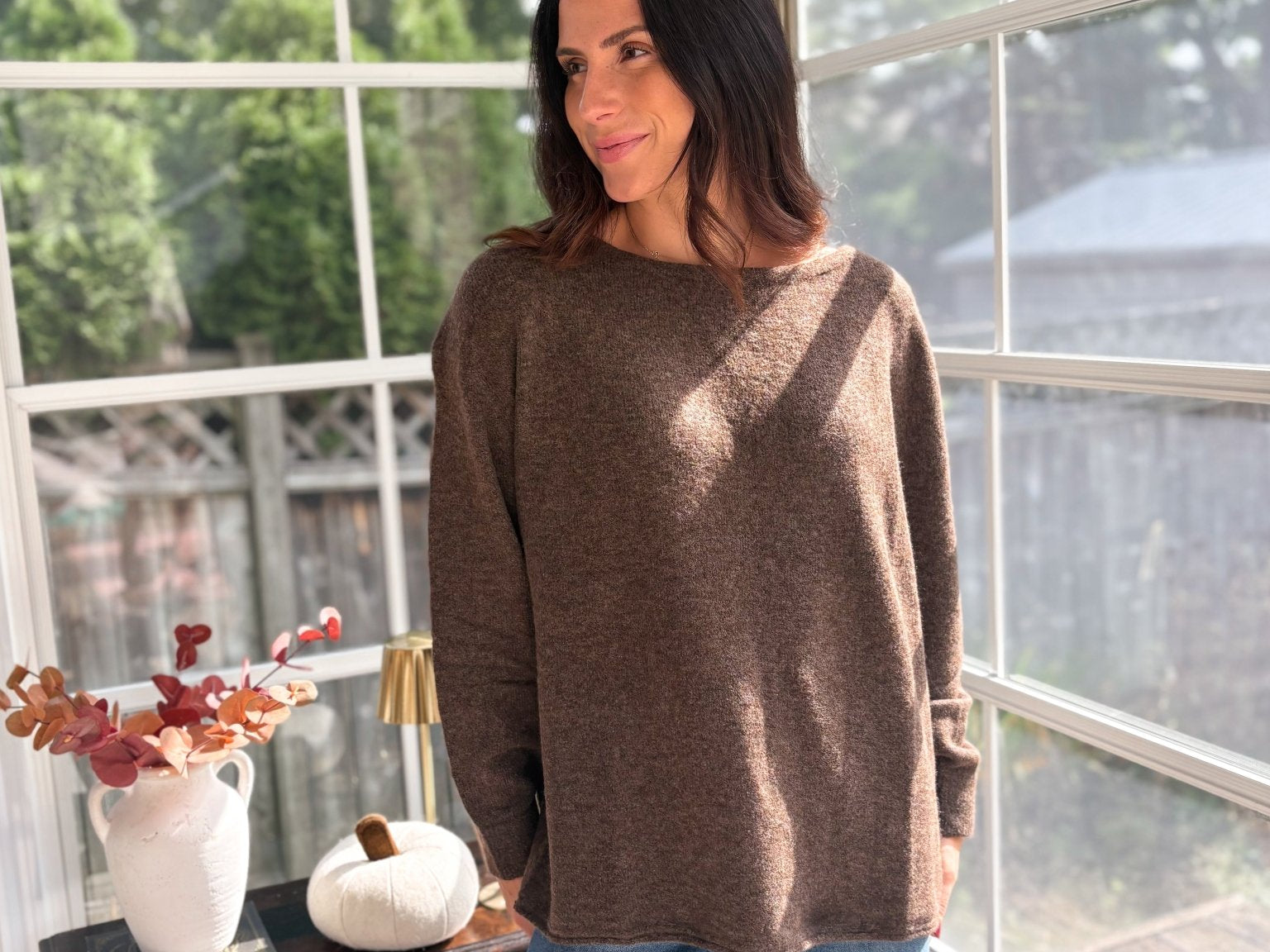 Amber Skies Boat Neck Oversized Knit Pullover Sweater - Love and Lee Apparel