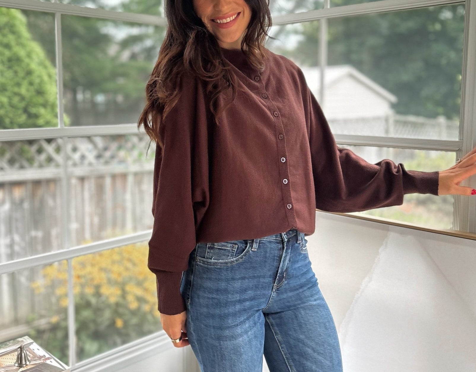 'Alumni Academy' Boat Neck Button Down Knit Cardigan Sweater - Love and Lee Apparel