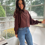 'Alumni Academy' Boat Neck Button Down Knit Cardigan Sweater - Love and Lee Apparel