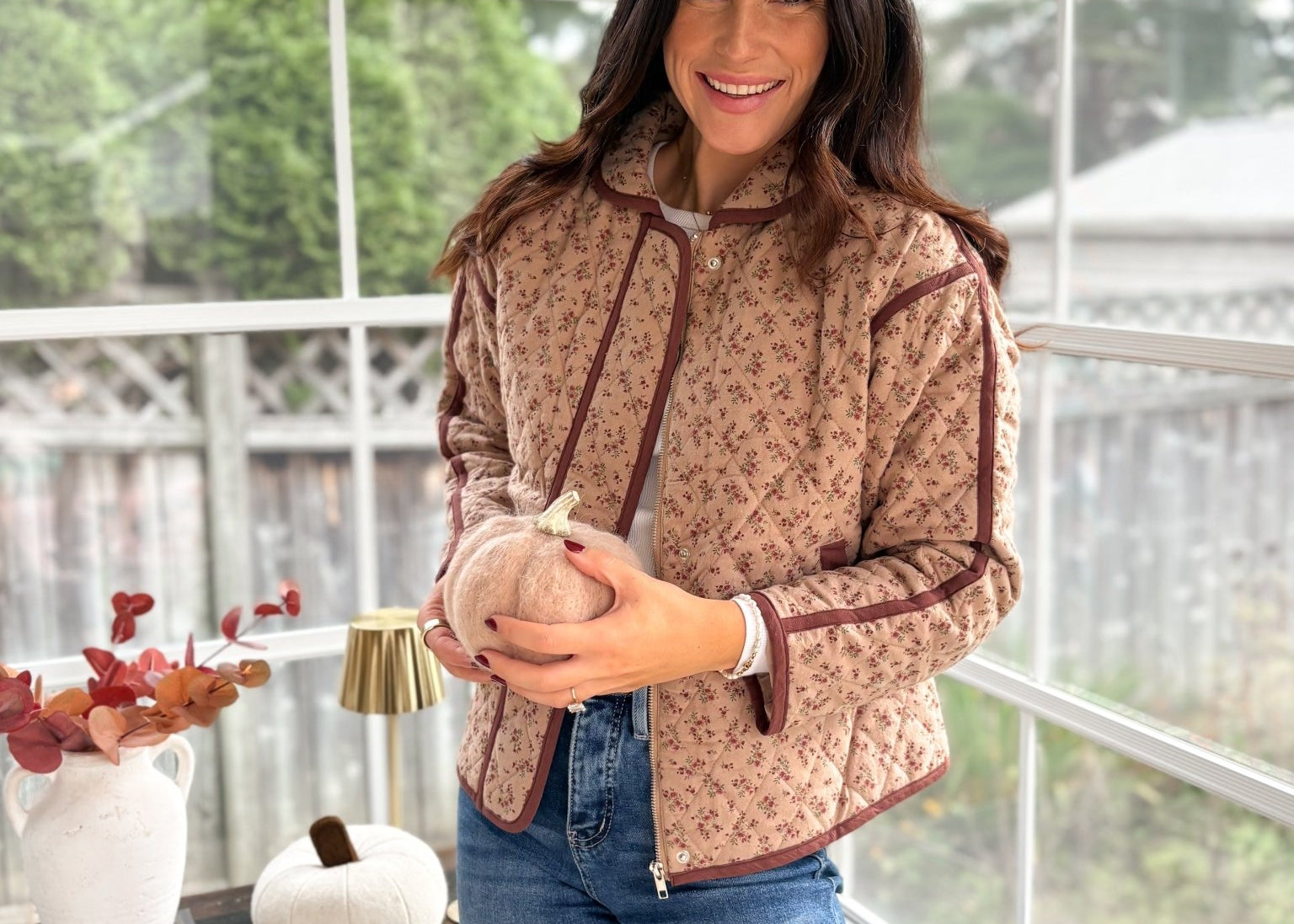 Briarwood Cotton Floral Quilted Jacket - Love and Lee Apparel