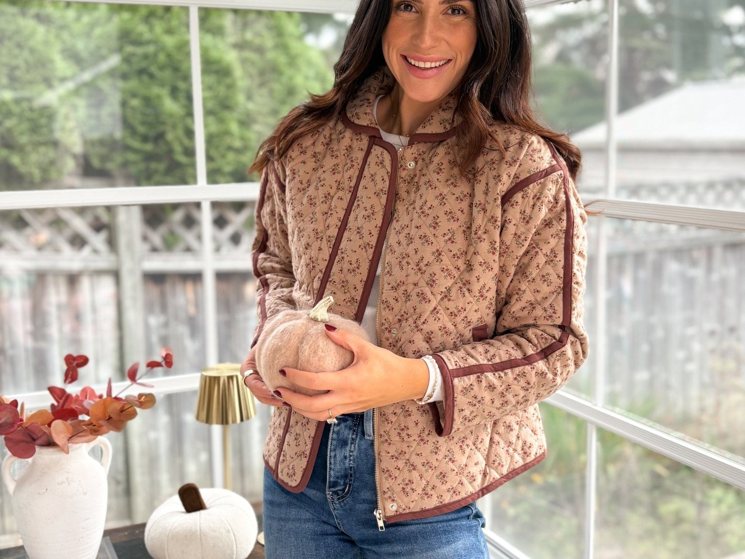 Briarwood Cotton Floral Quilted Jacket - Love and Lee Apparel