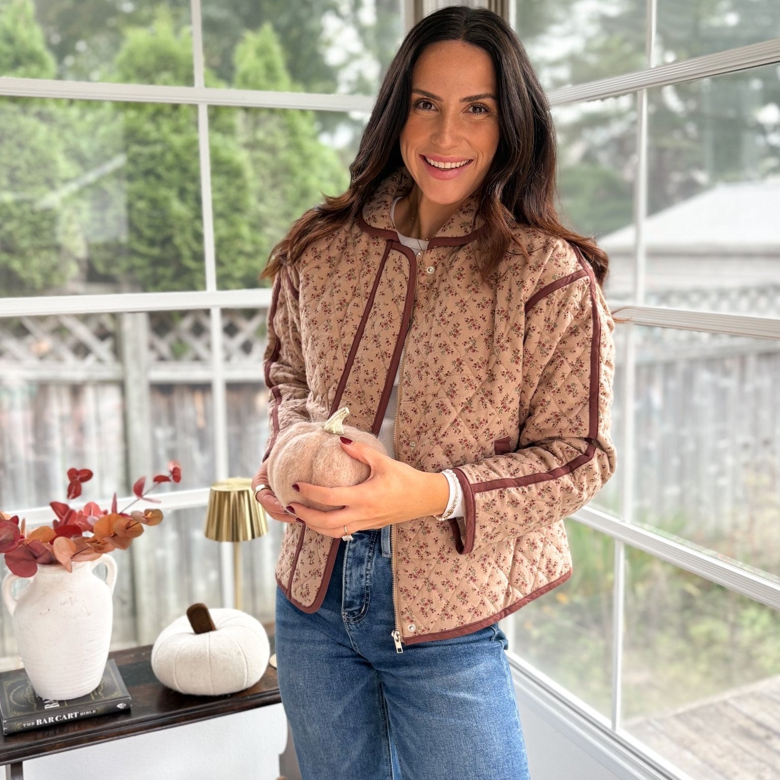 Briarwood Cotton Floral Quilted Jacket - Love and Lee Apparel