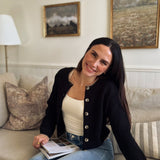 The Eugenie Contrast Stitch Trim Button Down Knit Cardigan - Love and Lee Apparel