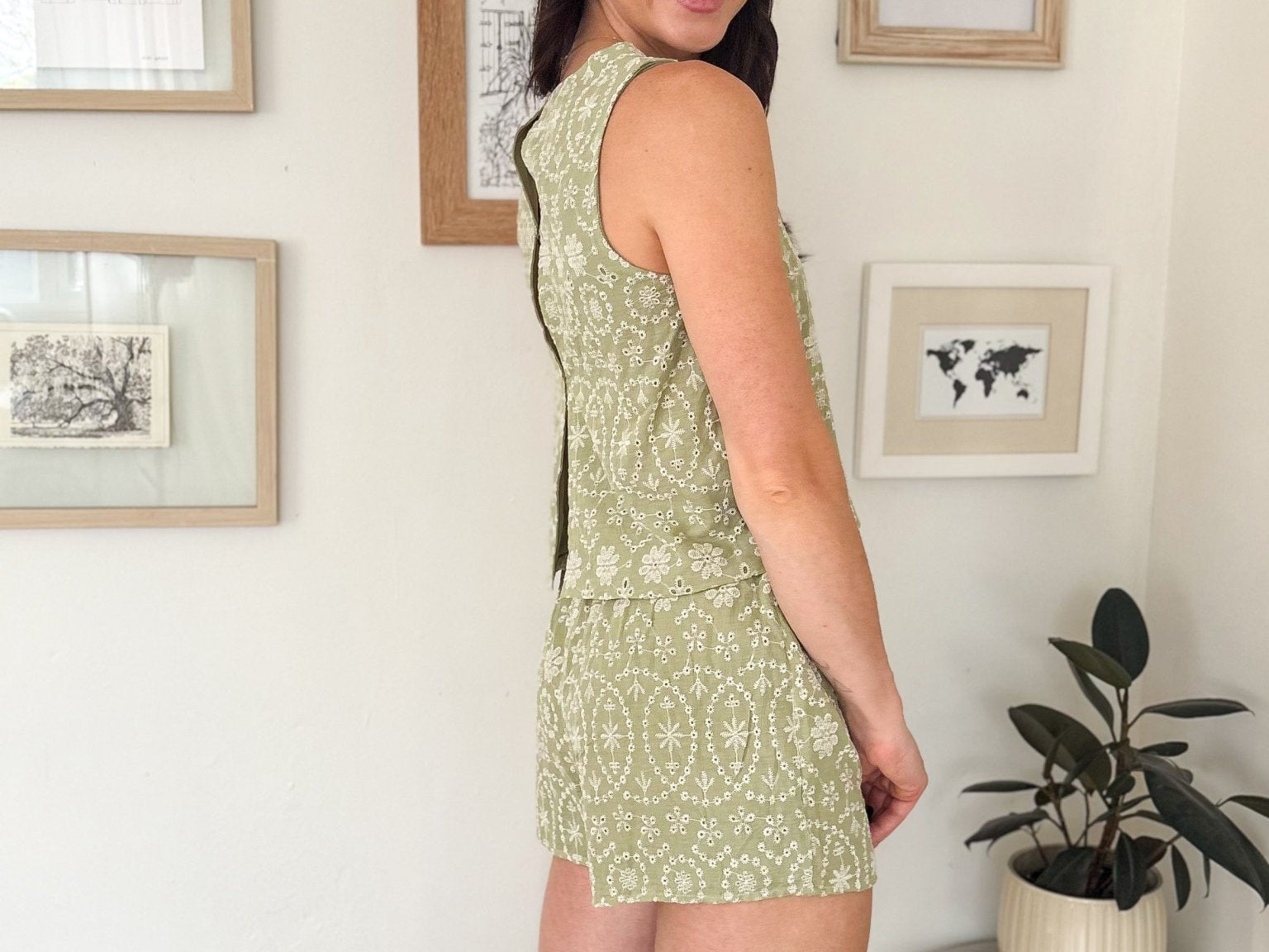 The Josie Eyelet Sleeveless Top & Shorts Set - Love and Lee Apparel