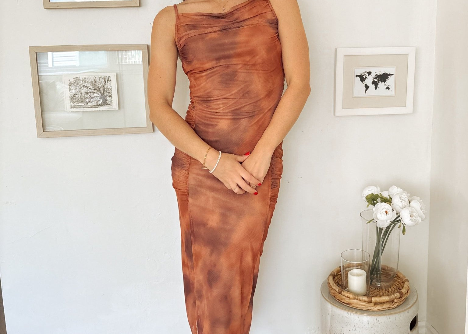 Sunset Mesh Midi Dress - Love and Lee Apparel