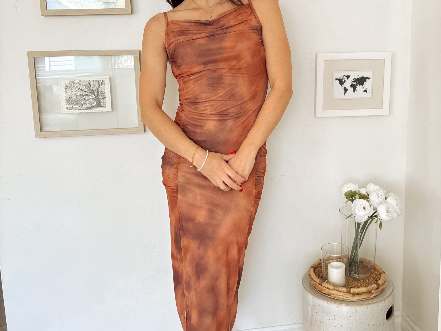 Sunset Mesh Midi Dress - Love and Lee Apparel
