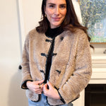 The Trish Crew Neck Teddy Jacket with Toggles - Love and Lee Apparel