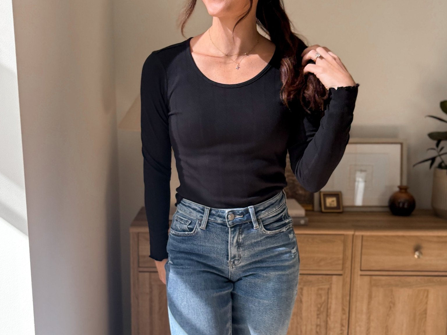 The Orchard Roundneck Long Sleeve Top - Love and Lee Apparel