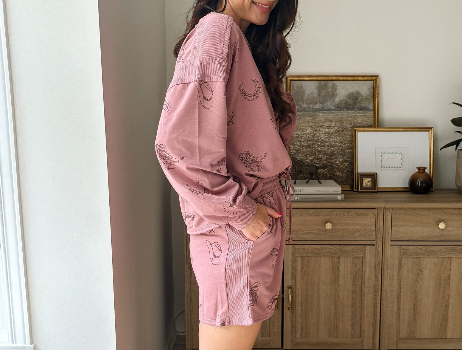 The Last Rodeo Western Print Lounge Set - Love and Lee Apparel