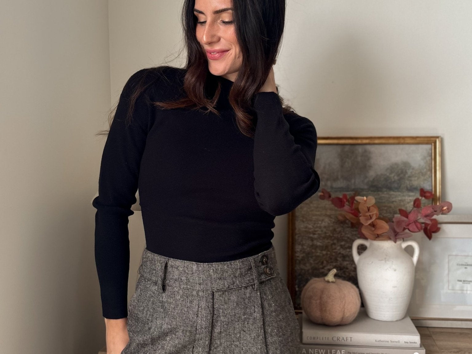 The' Home for the Holiday' Boat Neck Dolman Long Sleeve Knit Sweater in Black - Love and Lee Apparel