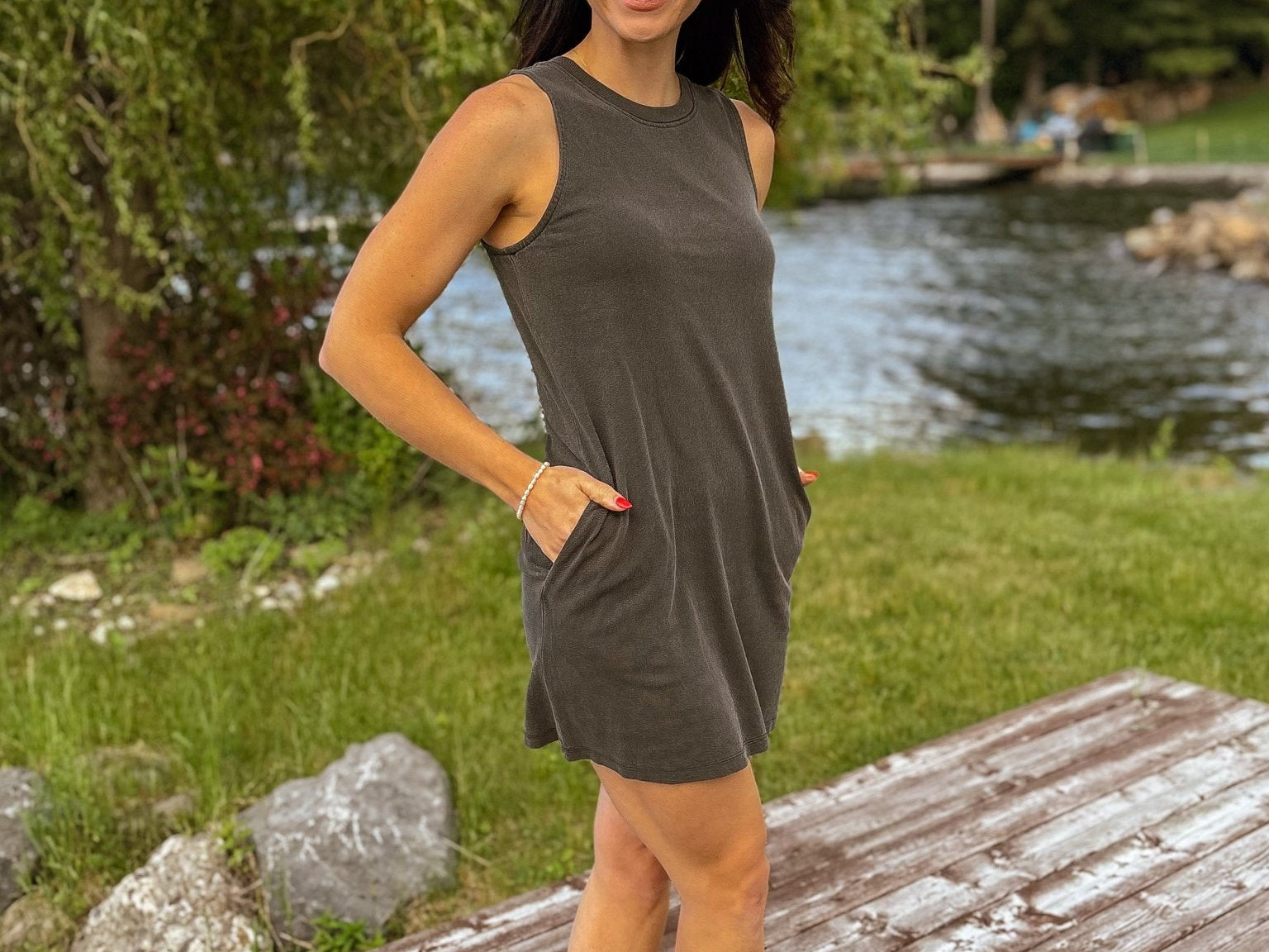 The Lakehouse Pigment Dyed Sleeveless Dress - Love and Lee Apparel