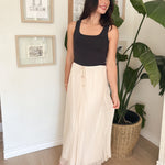 Tia High Waisted Pleated Skirt - Love and Lee Apparel