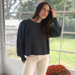 The Autumn Evergreen Raw Edge Cropped Knit Sweater - Love and Lee Apparel
