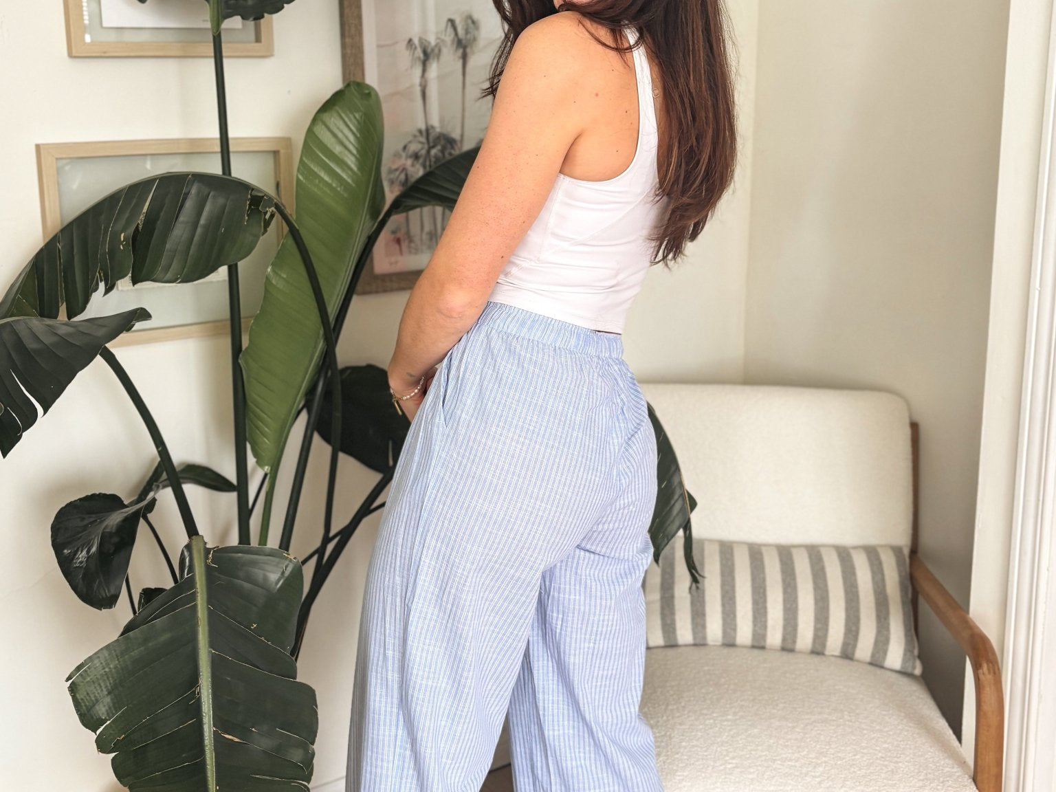 Veronica Gauze Pants in Blue - Love and Lee Apparel