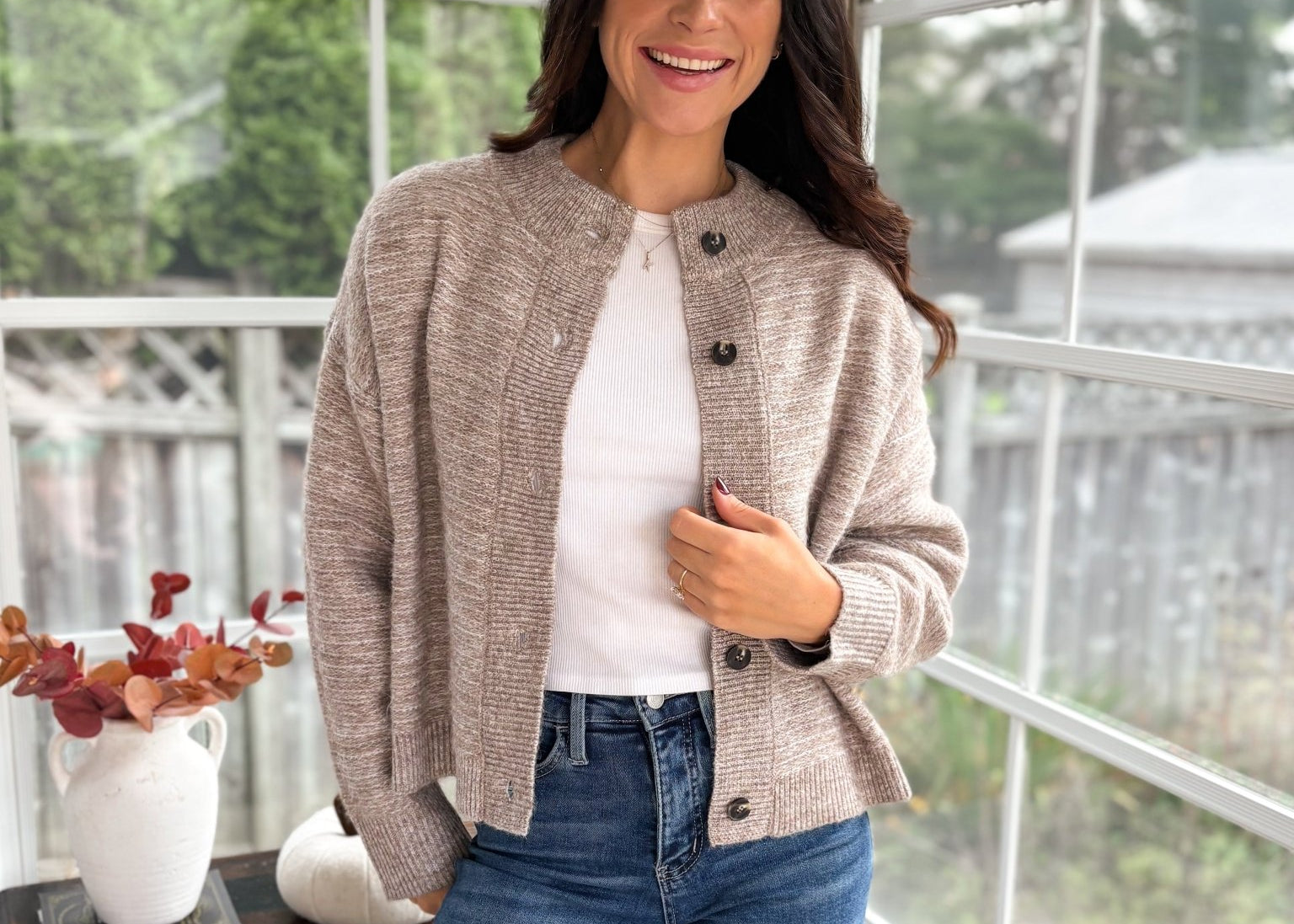 Apple Hill Marled Button Down Knit Cardigan - Love and Lee Apparel