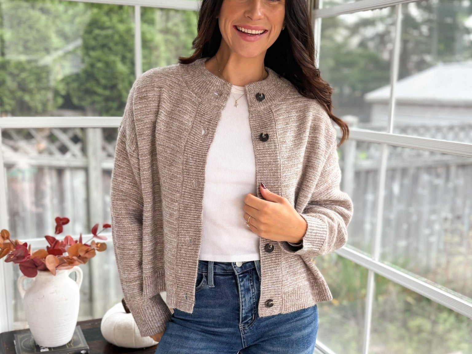 Apple Hill Marled Button Down Knit Cardigan - Love and Lee Apparel