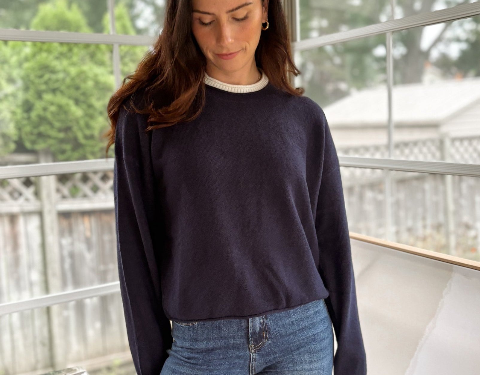 'Syllabus Season' Contrast Rolled Edge Crewneck Pullover - Love and Lee Apparel