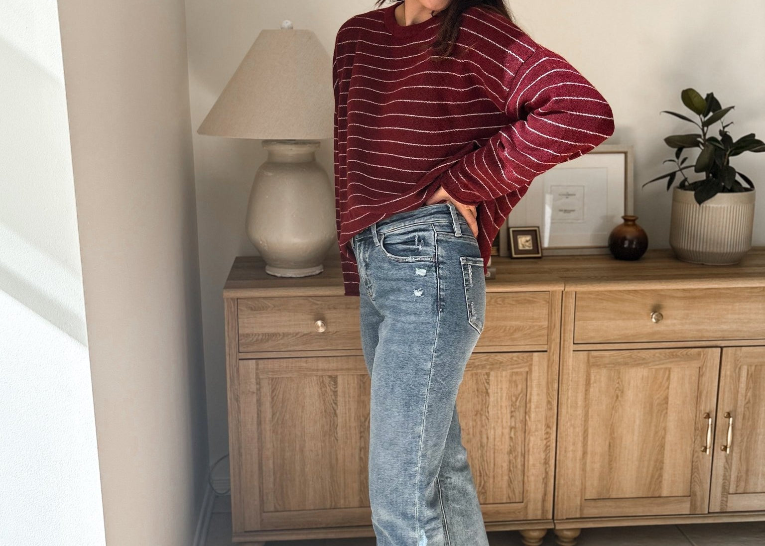 Crisp Air High Rise Raw Hem Ankle Straight Jeans - Love and Lee Apparel