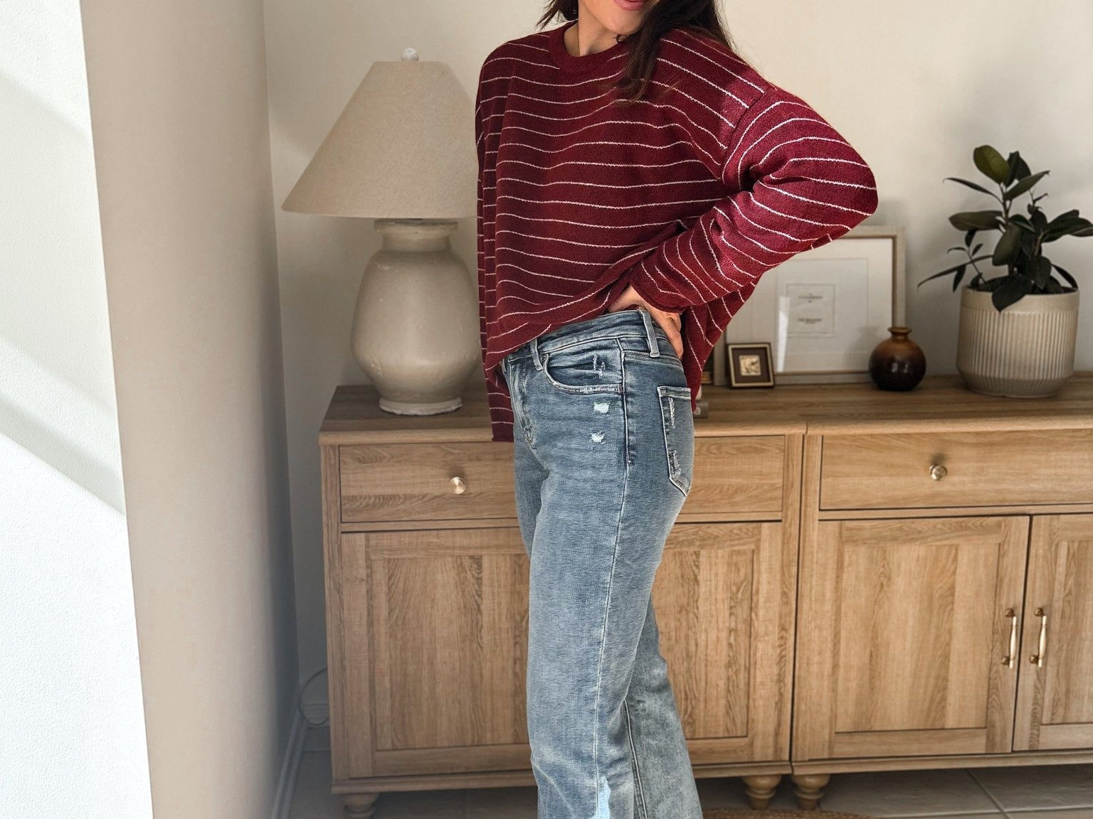 Crisp Air High Rise Raw Hem Ankle Straight Jeans - Love and Lee Apparel