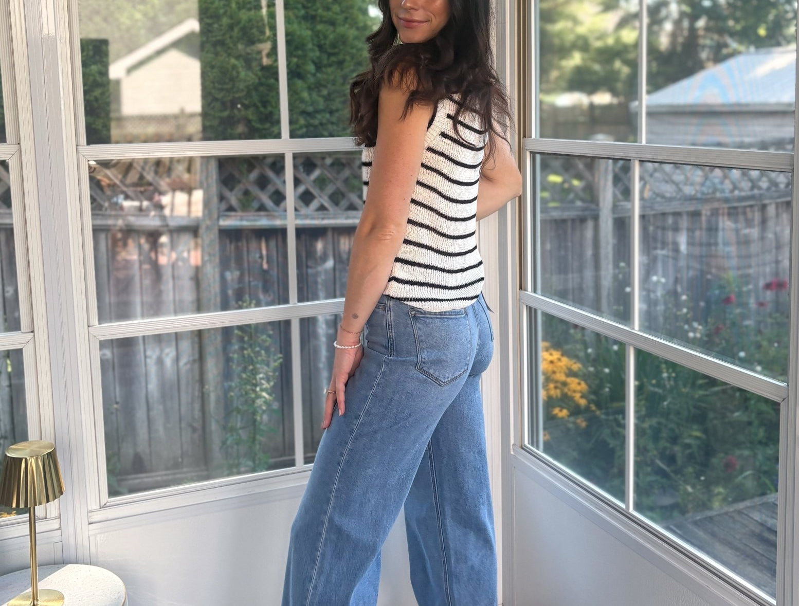 Olive High Waisted Wide Leg Jeans with Removable Denim Belt - Love and Lee Apparel
