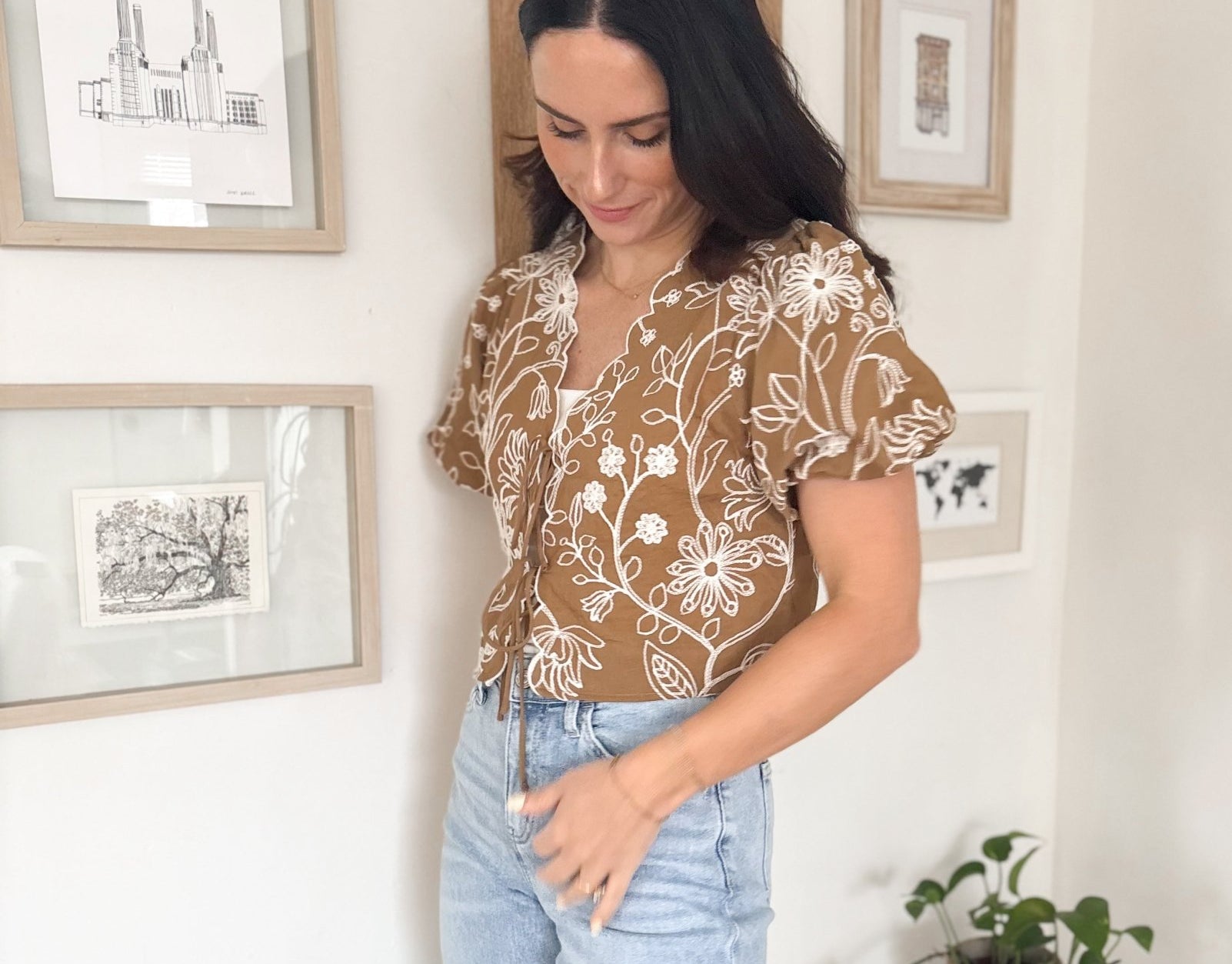 Hollis Tie - Up Short Sleeve Cardigan - Love and Lee Apparel