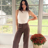 'Fall Festivals' Faux Suede Mid-Rise Pants - Love and Lee Apparel