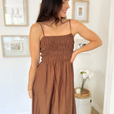 The Hudson Brown Midi Dress - Love and Lee Apparel