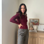 'Pass the Bordeaux' Scalloped Button Down Cardigan - Love and Lee Apparel