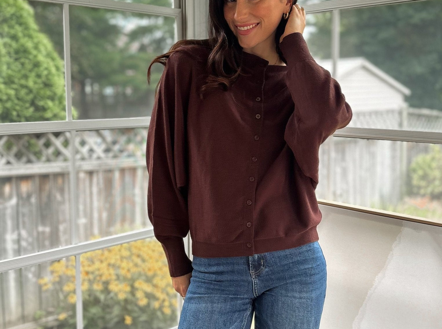 'Alumni Academy' Boat Neck Button Down Knit Cardigan Sweater - Love and Lee Apparel