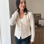 The Cork & Candle Soft Ribbed V-Neck Cardigan - Love and Lee Apparel