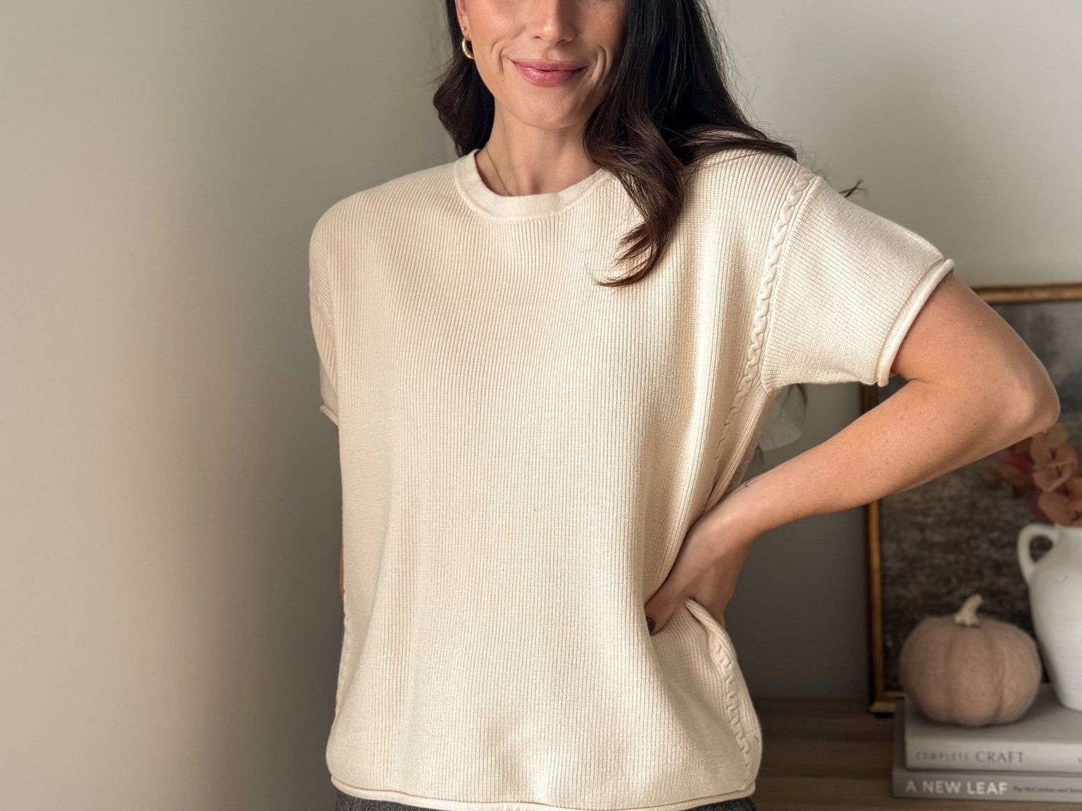 The 'FriendsGiving' Round Neck Short Sleeve Sweater - Love and Lee Apparel