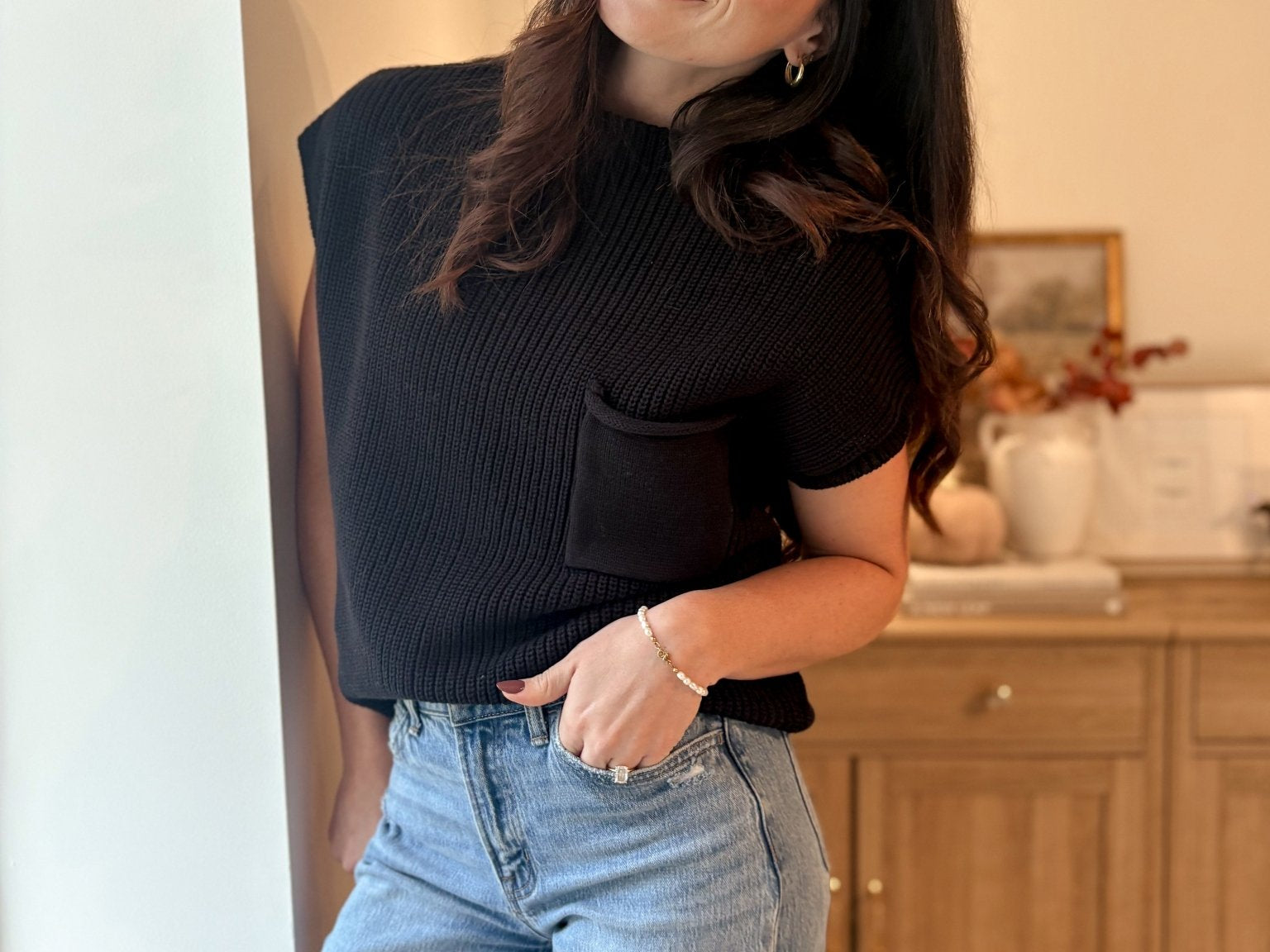 The Matilda Mock Neck Short Sleeve Sweater - Love and Lee Apparel