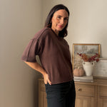 The 'Thyme & Oak' Exposed Seam Drop Shoulder Short Sleeve Pullover - Love and Lee Apparel