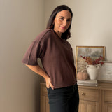 The 'Thyme & Oak' Exposed Seam Drop Shoulder Short Sleeve Pullover - Love and Lee Apparel