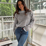 'Cozy Library' Knit Crewneck Sweater - Love and Lee Apparel
