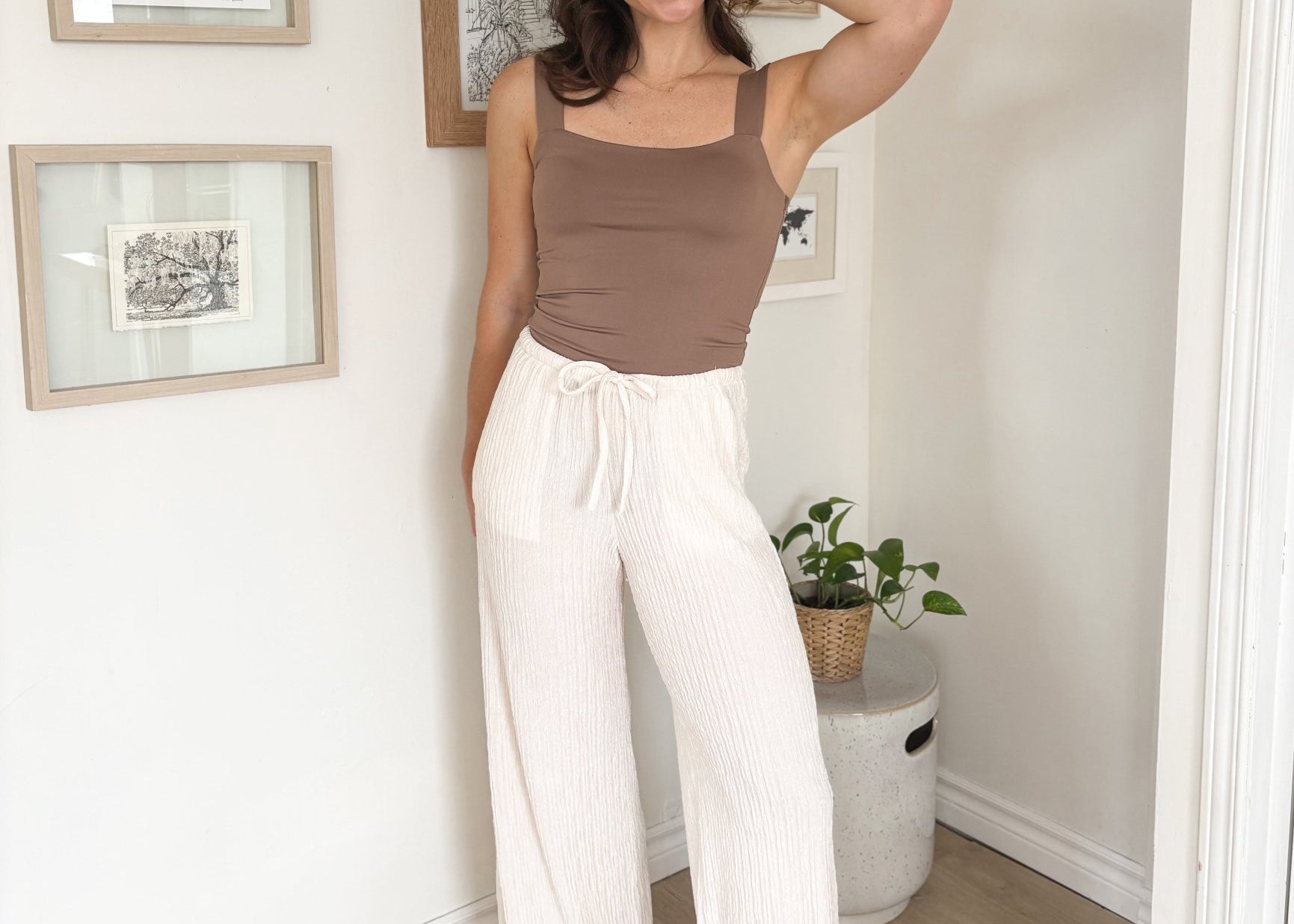 Monaco Palazzo Pants with Stretch Waistband - Love and Lee Apparel