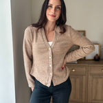 The Heritage Estate Ribbed V-Neck Cardigan in Mocha - Love and Lee Apparel