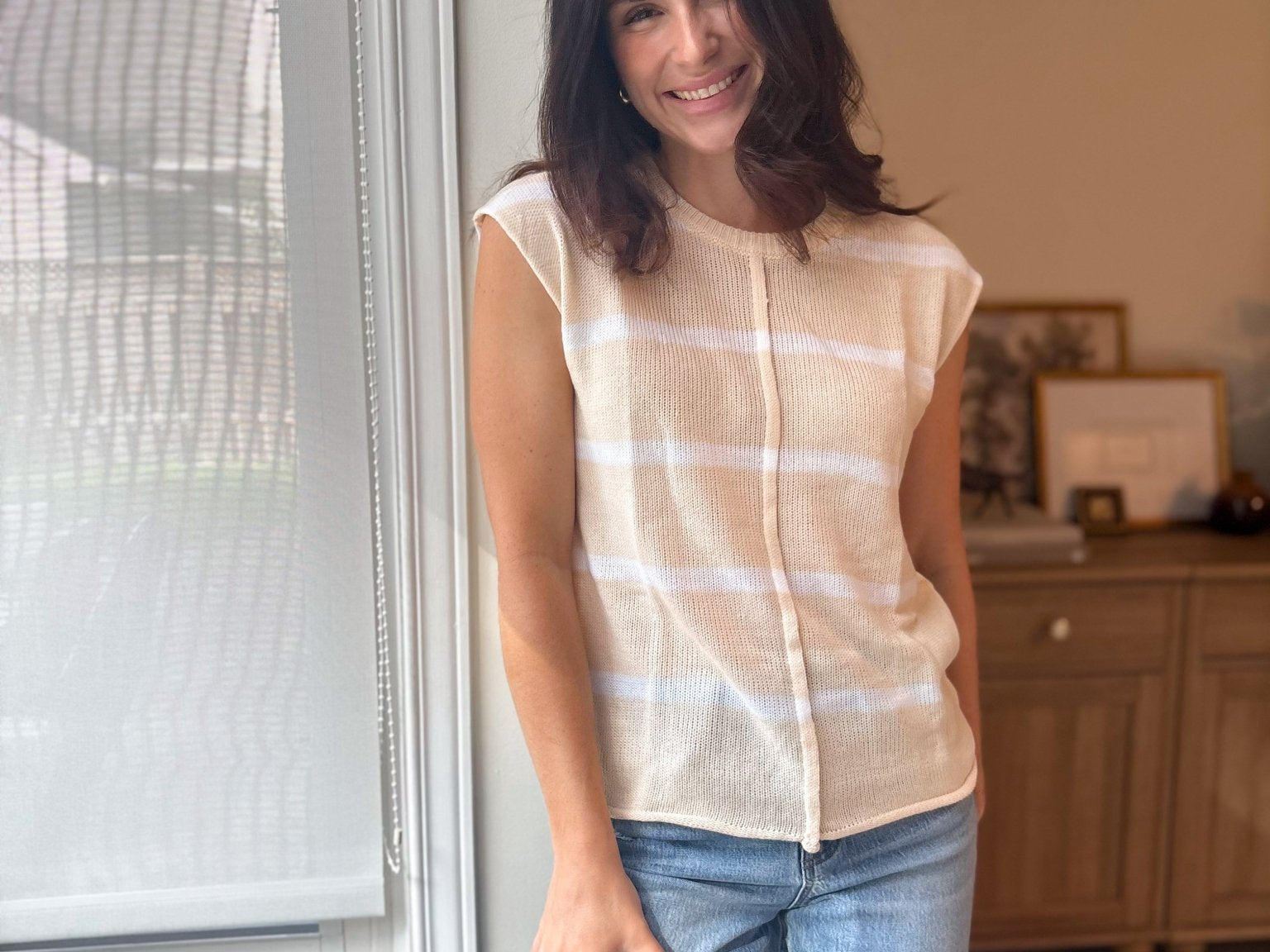 The Blayne Striped Lightweight Knit Short Sleeve Top - Love and Lee Apparel