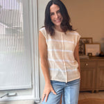 The Blayne Striped Lightweight Knit Short Sleeve Top - Love and Lee Apparel