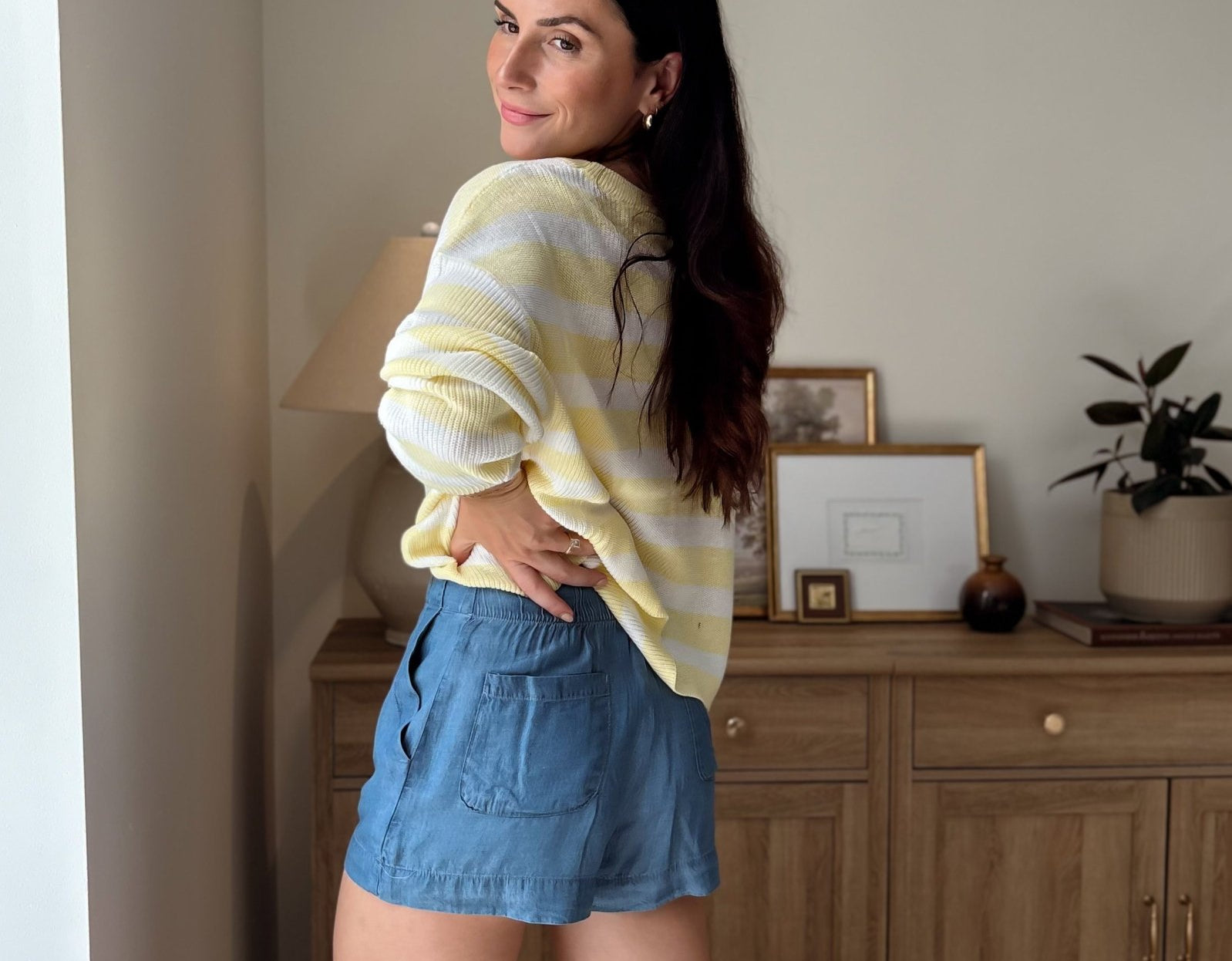 The Chrissy High Waist Chambray Shorts - Love and Lee Apparel