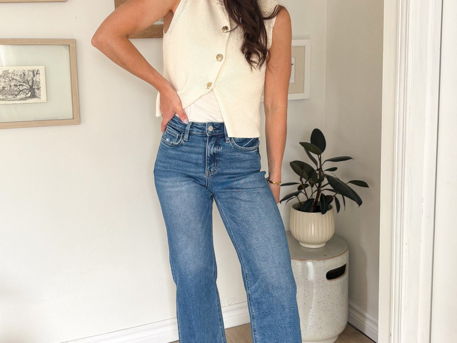 The Brielle High Rise Wide Leg Jeans - Love and Lee Apparel