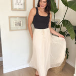 Tia High Waisted Pleated Skirt - Love and Lee Apparel
