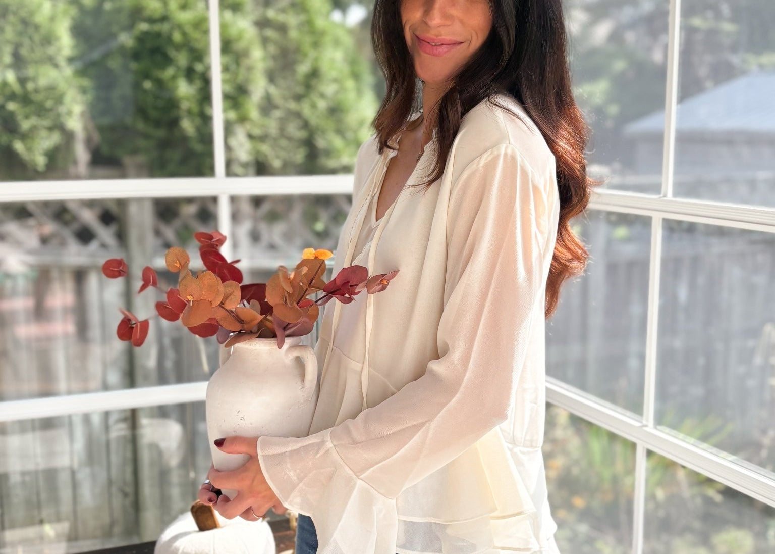 Oak & Ember Tiered Ruffle Long Sleeve Top - Love and Lee Apparel