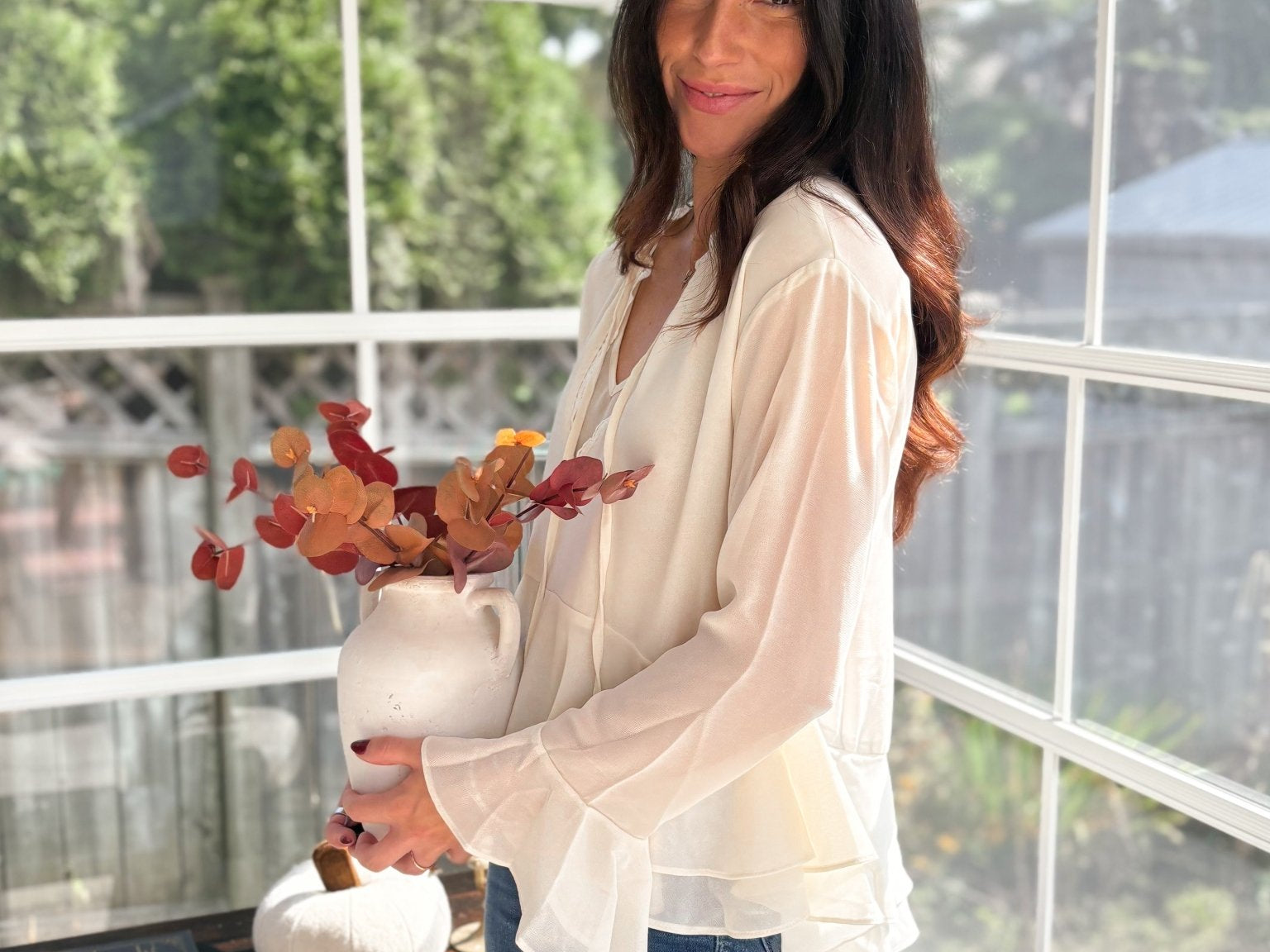 Oak & Ember Tiered Ruffle Long Sleeve Top - Love and Lee Apparel