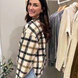 The Sabrina Plaid Button Down Teddy Jacket - Love and Lee Apparel