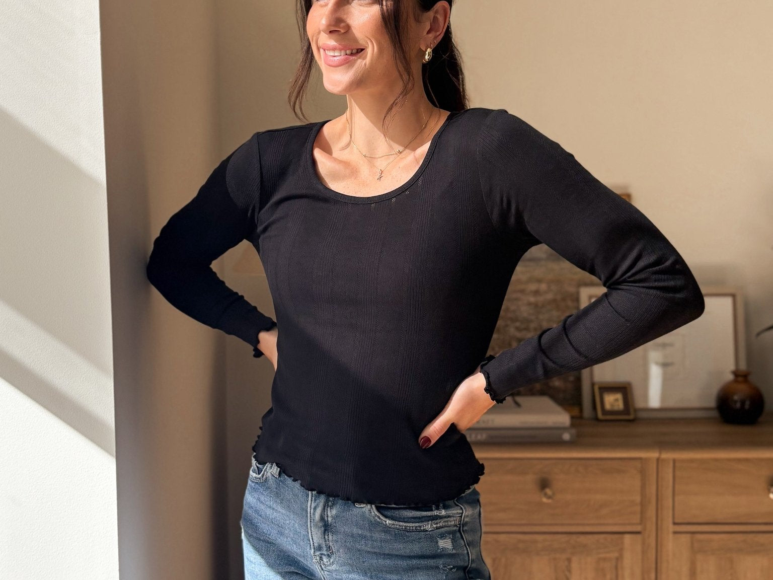The Orchard Roundneck Long Sleeve Top - Love and Lee Apparel